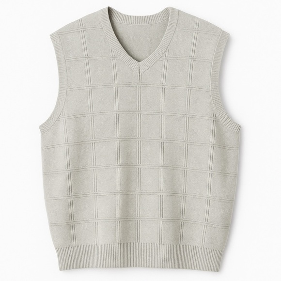 Dockers Light Gray Knit Sweater Vest - Picture 1 of 7